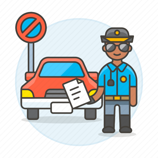 Police, no, male, traffic, parking, car, officer icon - Download on Iconfinder