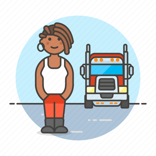 And, commercial, driver, female, motorist, transport, transportation icon - Download on Iconfinder