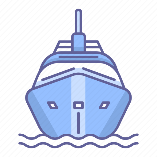 Boat, cruise, front, ship, transportation, vehicle, view icon - Download on Iconfinder