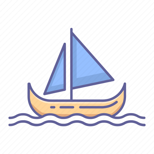 Boat, canoe, fisher, sail, sea, transportation, vehicle icon - Download on Iconfinder