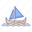 boat, canoe, fisher, sail, sea, transportation, vehicle 