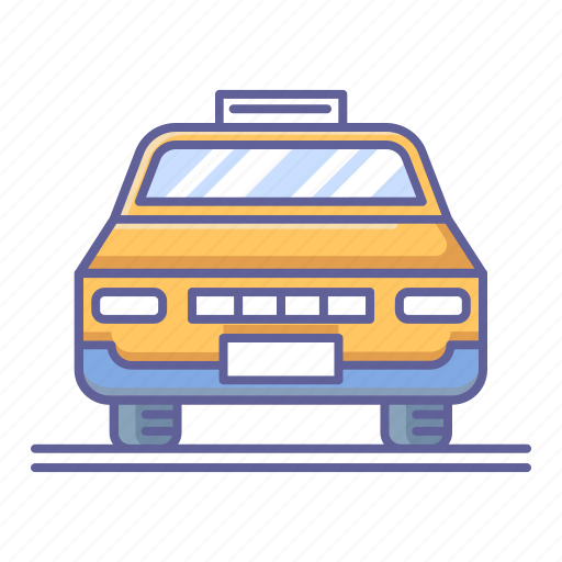 Car, front, taxi, transportation, vehicle, view icon - Download on Iconfinder