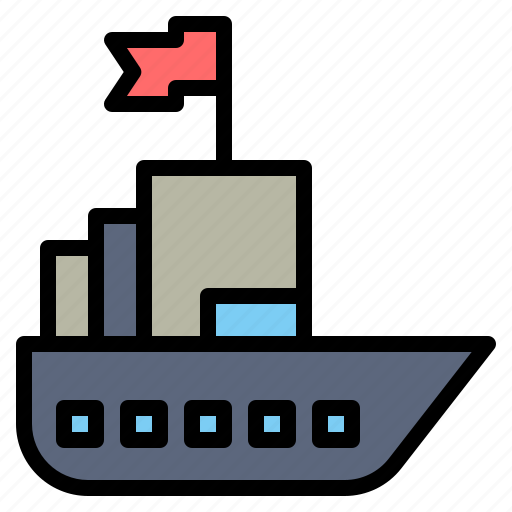 Barge, boat, commerce, ship, trade, transportation, vessel icon - Download on Iconfinder