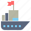 barge, boat, commerce, ship, trade, transportation, vessel 