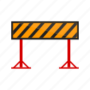 barricade, barrier, construction, hurdle, maintainance, obstacle, road