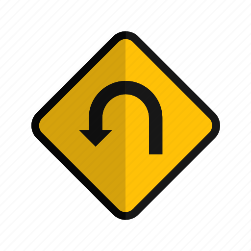 Arrow, direction, diversion, navigation, traffic, u-turn icon - Download on Iconfinder