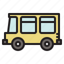 bus, colored, transportation, vehicle