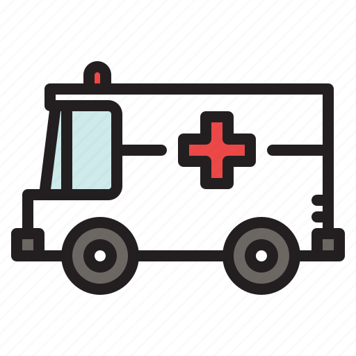 Ambulance, colored, hospital, medical, medicine, transportation, van icon - Download on Iconfinder