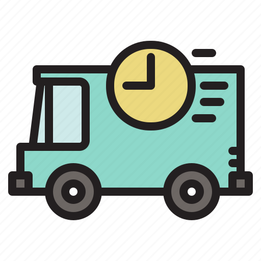 Colored, delivery, fast, on time, transportation, van, vehicle icon - Download on Iconfinder