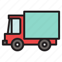 colored, delivery, transportation, truck, vehicle
