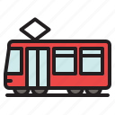 colored, tram, tramcar, tramway, transportation, trolley, trolley car