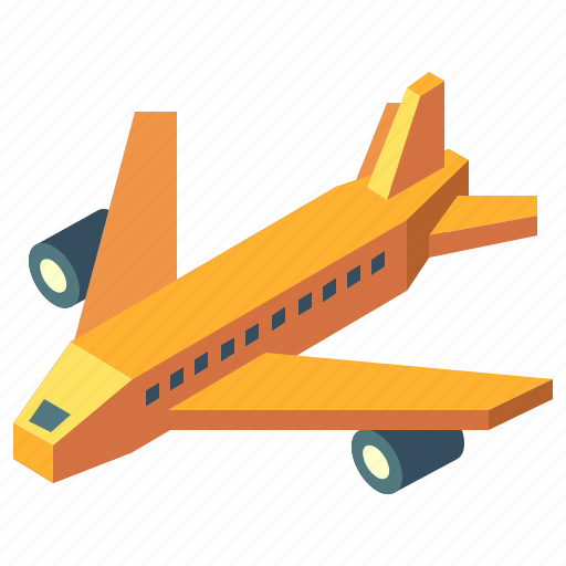 Aeroplane, aircraft, airplane, isometric, plane, transport, transportation icon - Download on Iconfinder