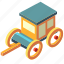 carriage, cart, chariot, isometric, transport, transportation 