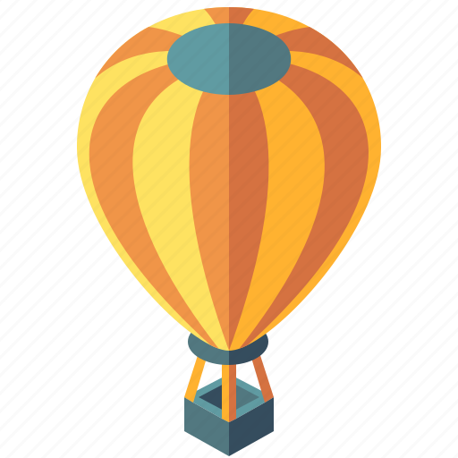 Adventure, balloon, floating, hot air, isometric, transport, transportation icon - Download on Iconfinder