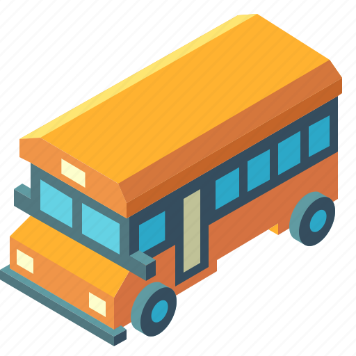 Bus, isometric, low floor bus, public, transport, transportation, vehicle icon - Download on Iconfinder