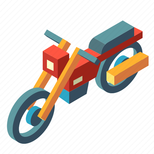Bike, isometric, motocross, motorbike, motorcycle, transport, transportation icon - Download on Iconfinder