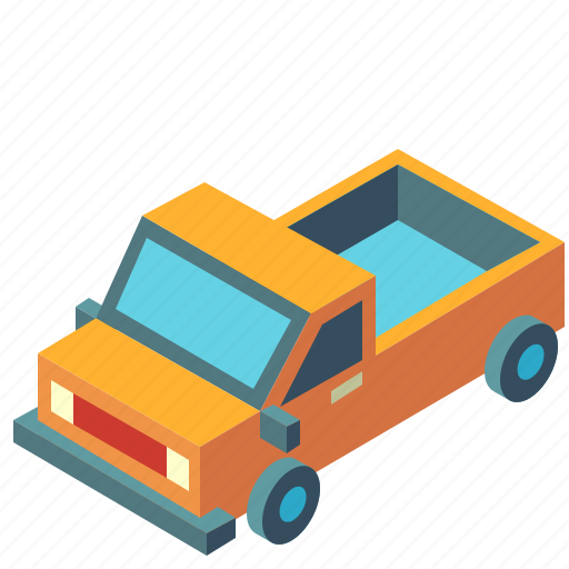 Automobile, isometric, pickup, transport, transportation, truck, vehicle icon - Download on Iconfinder