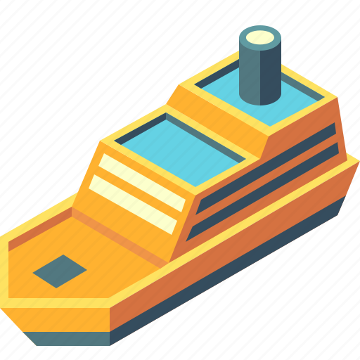 Cruise, freight, isometric, ship, transport, transportation, travel icon - Download on Iconfinder