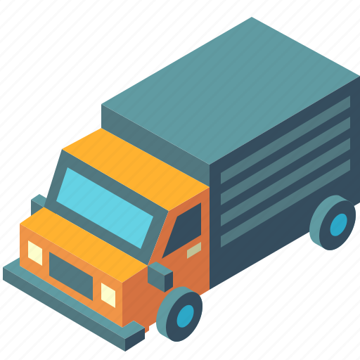 Delivery, isometric, lorry, transport, transportation, truck, vehicle icon - Download on Iconfinder