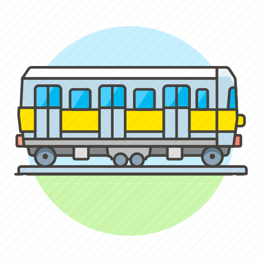 Carriage, land, railroad, railway, track, train, tram icon - Download on Iconfinder