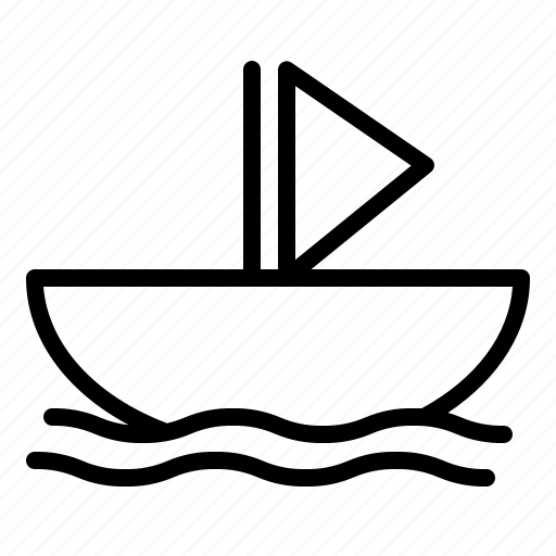 Boat, sea, sports, transportation, traveling, vacation, sailboat icon - Download on Iconfinder
