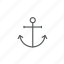 anchor, boat, ocean, sail, sea, vessel, water 