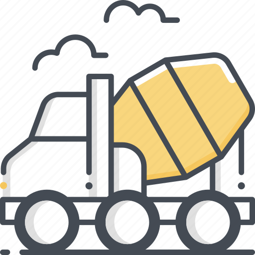 Construction, mixer, cement mixer, truck, concrete icon - Download on Iconfinder