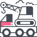 transport, vehicle, crane, construction