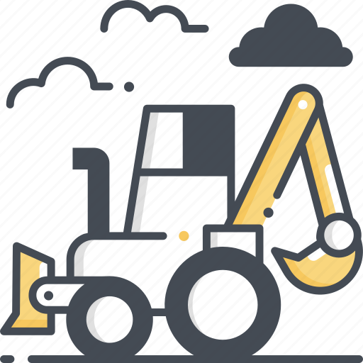 Vehicle, backhoe, excavator, construction, digger icon - Download on Iconfinder