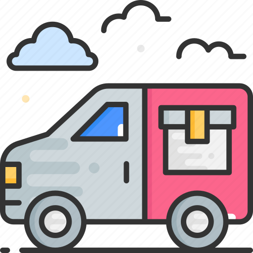 Delivery van, logistics, shipping, truck, lorry icon - Download on Iconfinder