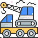 crane, construction, transport, vehicle