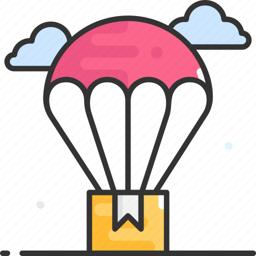 Delivery, parachute, package, airdrop icon - Download on Iconfinder