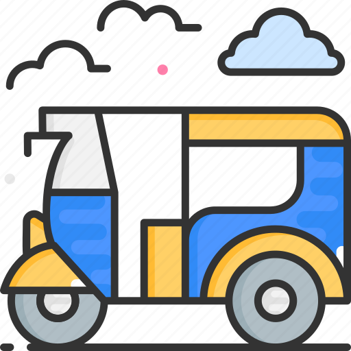 Auto rickshaw, travel, public transport, rickshaw icon - Download on Iconfinder