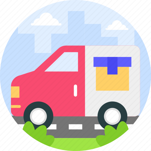 Logistics, shipping, delivery van, truck, lorry icon - Download on Iconfinder
