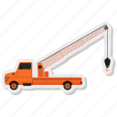 cargo, construction, crane, lorry, transportation, truck, vehicle