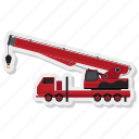 cargo, construction, crane, lorry, transportation, truck, vehicle