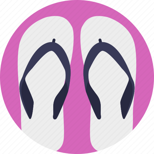 Beach sandals, flat sandals, flip flops, footwear, shoes icon - Download on Iconfinder