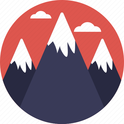 Hills, landscape, mountains, nature, snowy peaks icon - Download on Iconfinder