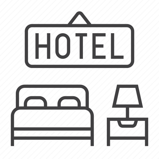 Accommodation, bed, hotel, lamp, room, sleep, travel icon - Download on Iconfinder