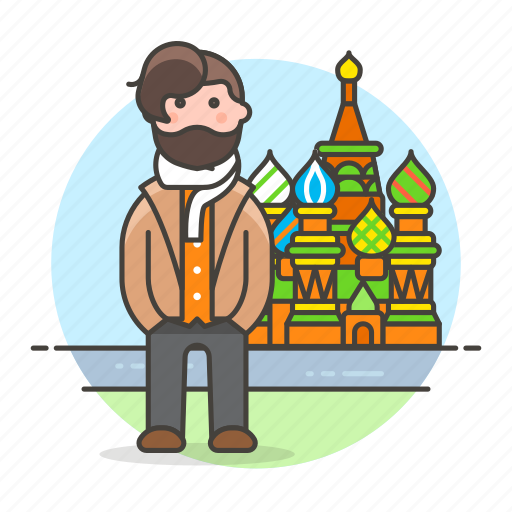 Cathedral, holiday, journey, male, moscow, russia, tourist icon - Download on Iconfinder