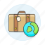 bag, baggage, briefcase, globe, journey, luggage, planet, suitcase, travel, trip, world 
