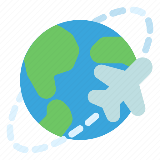 Globe, plane, travel, vacation icon - Download on Iconfinder