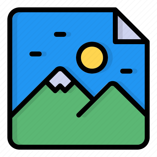 File, gallery, image, media, mountain, photo, picture icon - Download on Iconfinder