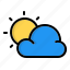 cloud, cloudy, holiday, summer, sun, vacation, weather 