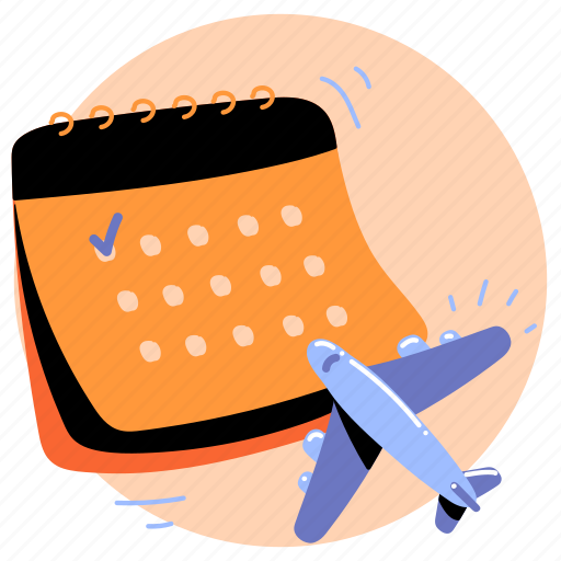 Travel, transportation, flight, schedule, appointment, date, airplane icon - Download on Iconfinder