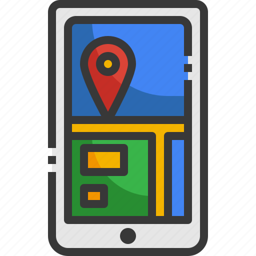 Location, map, pin, road, smartphone, pointer, position icon - Download on Iconfinder