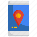 smartphone, location, pin, technology, electronic, map
