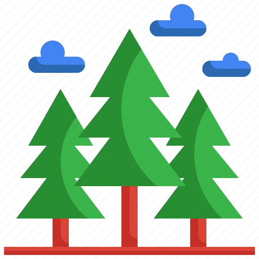Woodland, nature, landscape, trees, pines icon - Download on Iconfinder