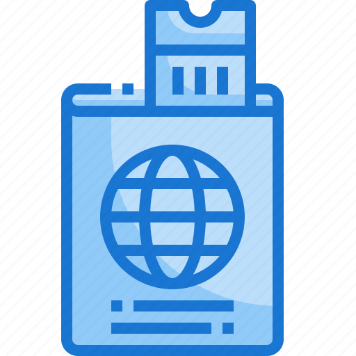 Passport, travel, boarding, holidays, pass, identification, document icon - Download on Iconfinder