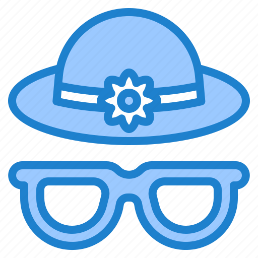 Hat, eye, glass, beach, fashion, floppy icon - Download on Iconfinder